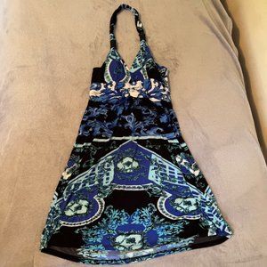 Christina Love Blue Halter Top Dress Women's Size M